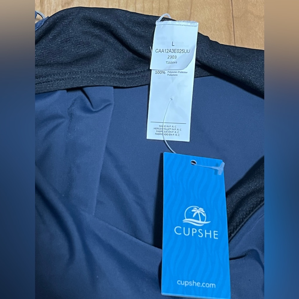 Cupshe One Shoulder Asymmetrical Swim Cover Up Top NWT Size L - Picture 3 of 13